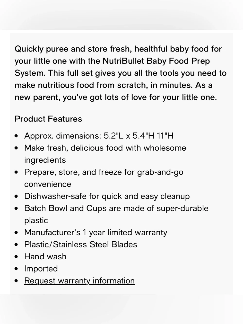 Nutribullet Baby Food Prep Set